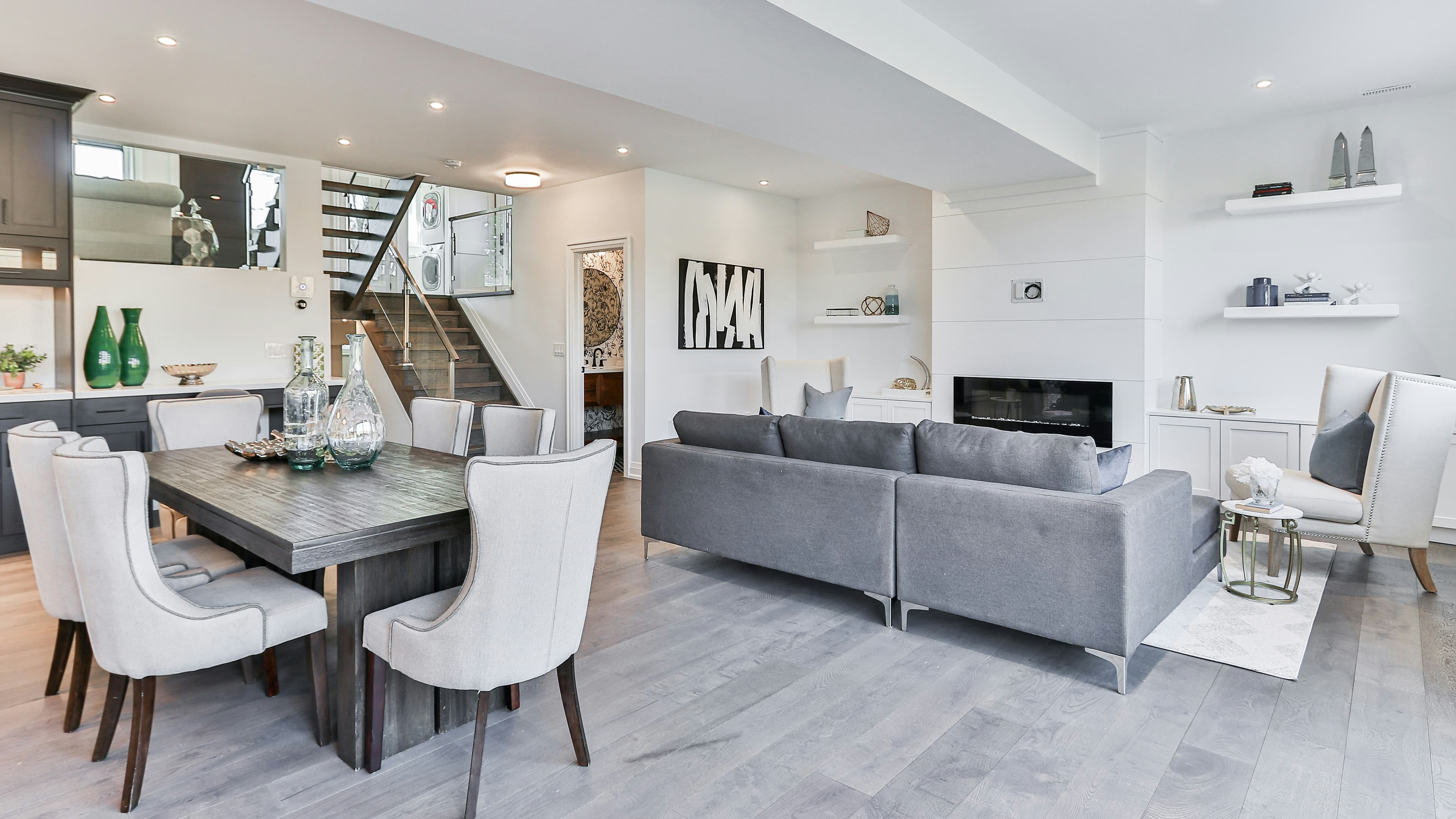 Finished living-space visualization presenting the interior atmosphere and material palette