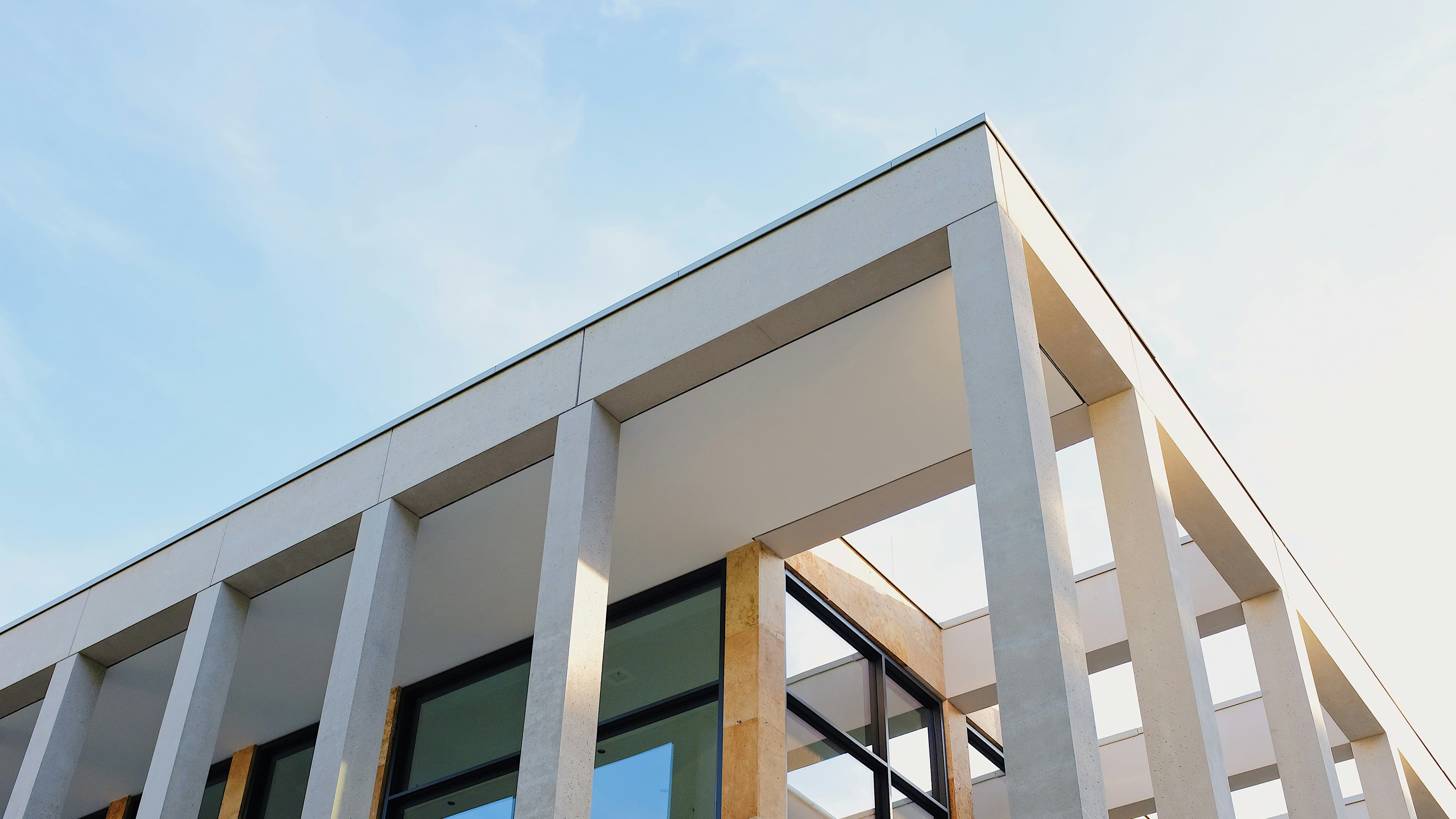 Contemporary architectural exterior introducing Dwellorama services